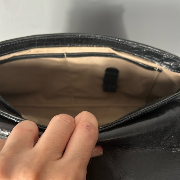 Brahmin Black Melbourne handbag Croc Leather with twist lock Vintage - Picture 12 of 16